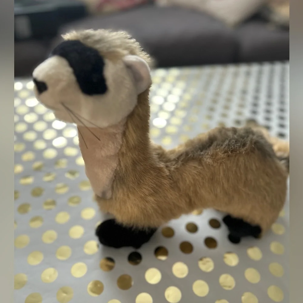 Plush Ferret Toy - Brown and Black